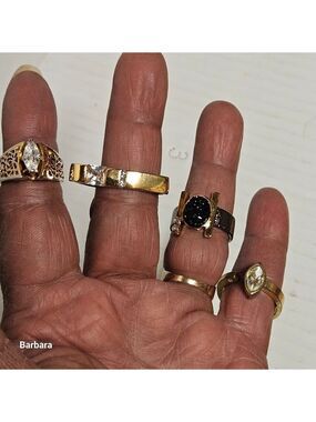 4-Piece Gold-tone Dinner Rings Lot